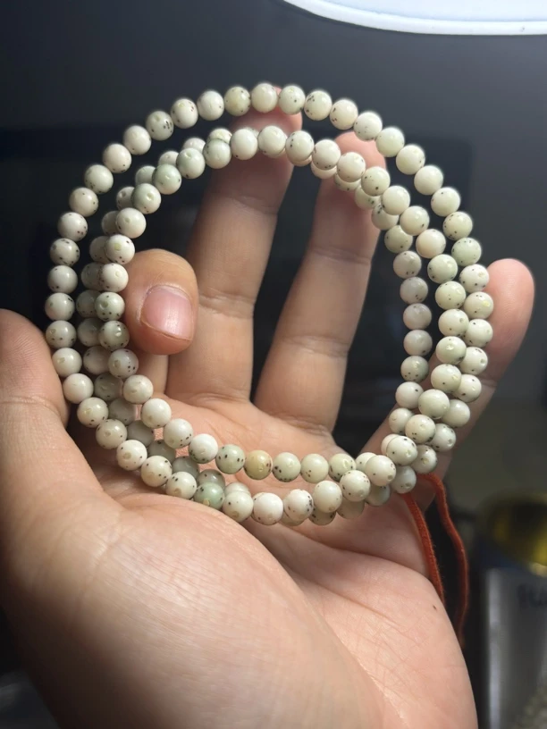 银标冰糖6圆月大留白小细星星月菩提手串S6BTYZ-2