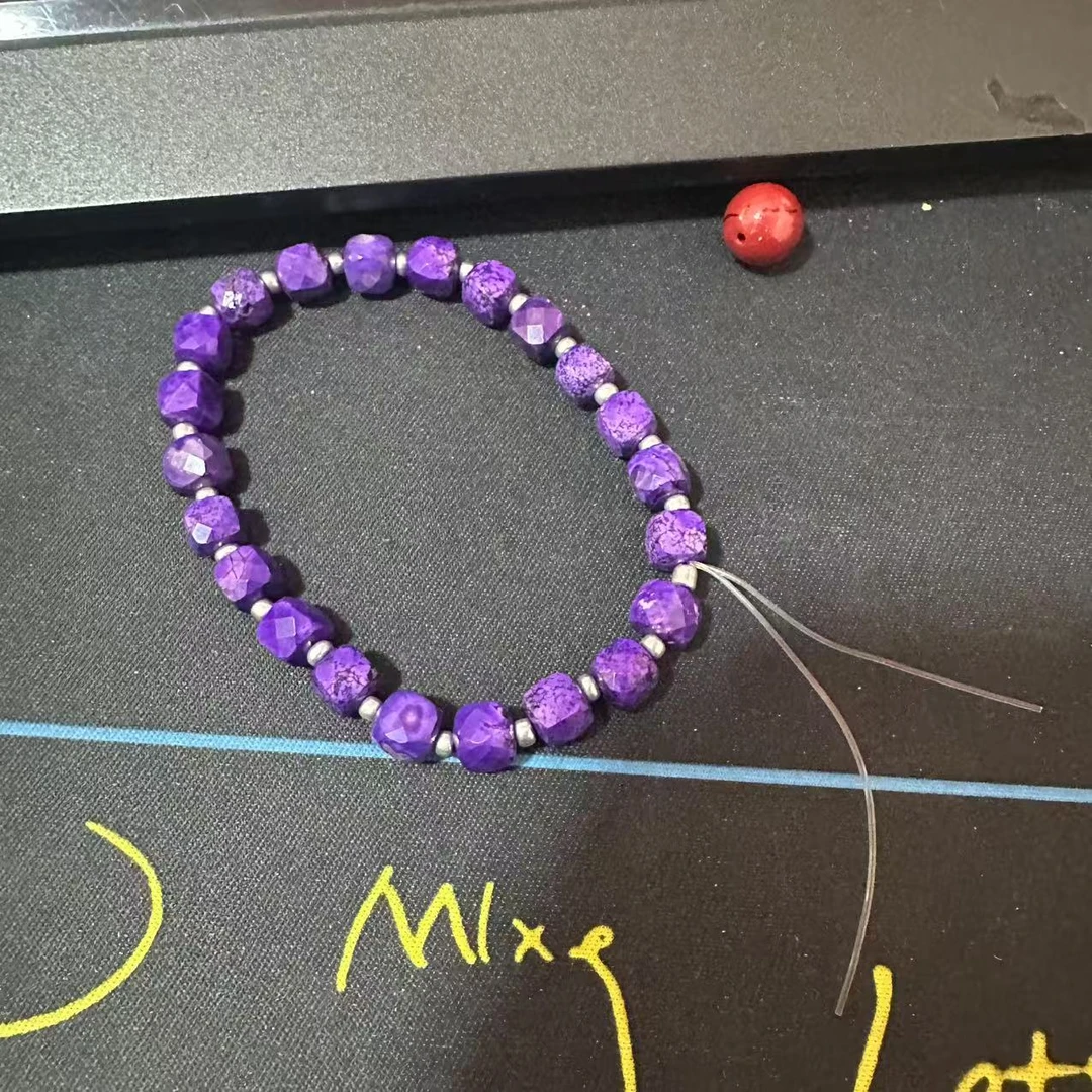 含辰砂工艺品【繁花珠宝甄选】含辰砂工艺品紫舒手串HX70061