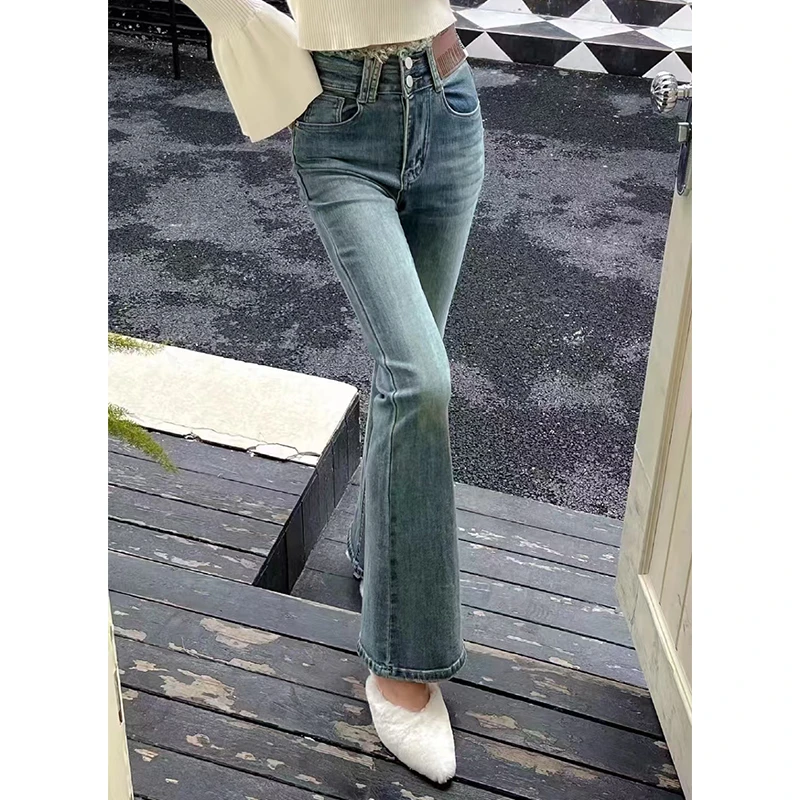 夏季薄款破洞牛仔裤