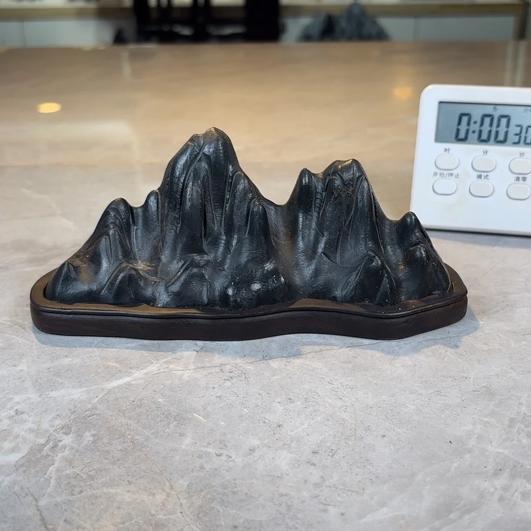 平***缘石材灵璧石手工雕刻奇石摆件