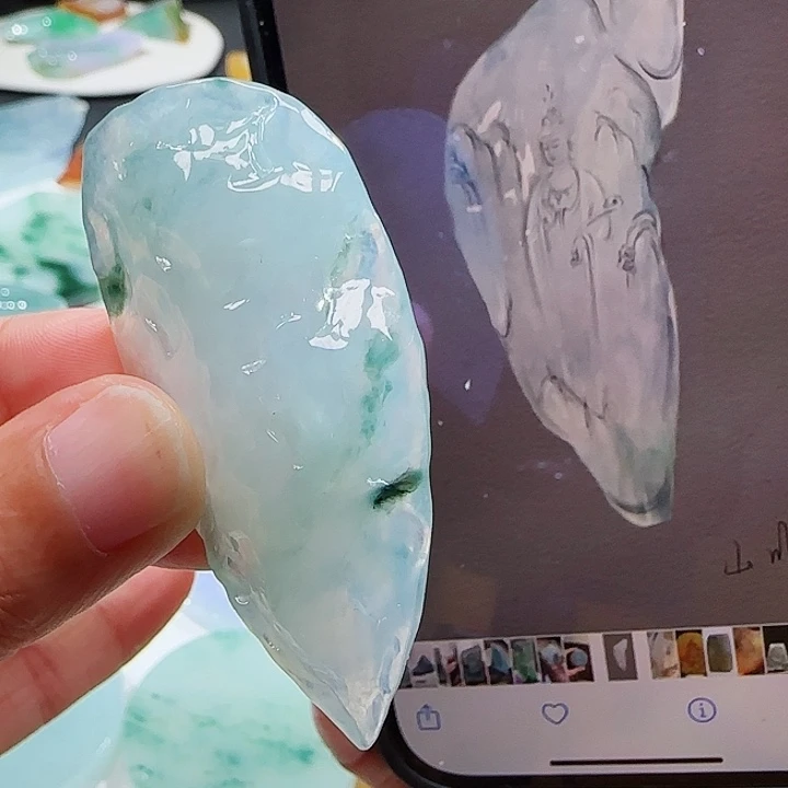 定制翡翠未镶嵌翡翠挂件