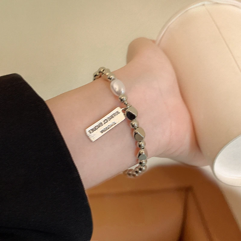 合金手链 珍珠手链女款夏轻奢小众设计高级感精致手串叠戴手饰