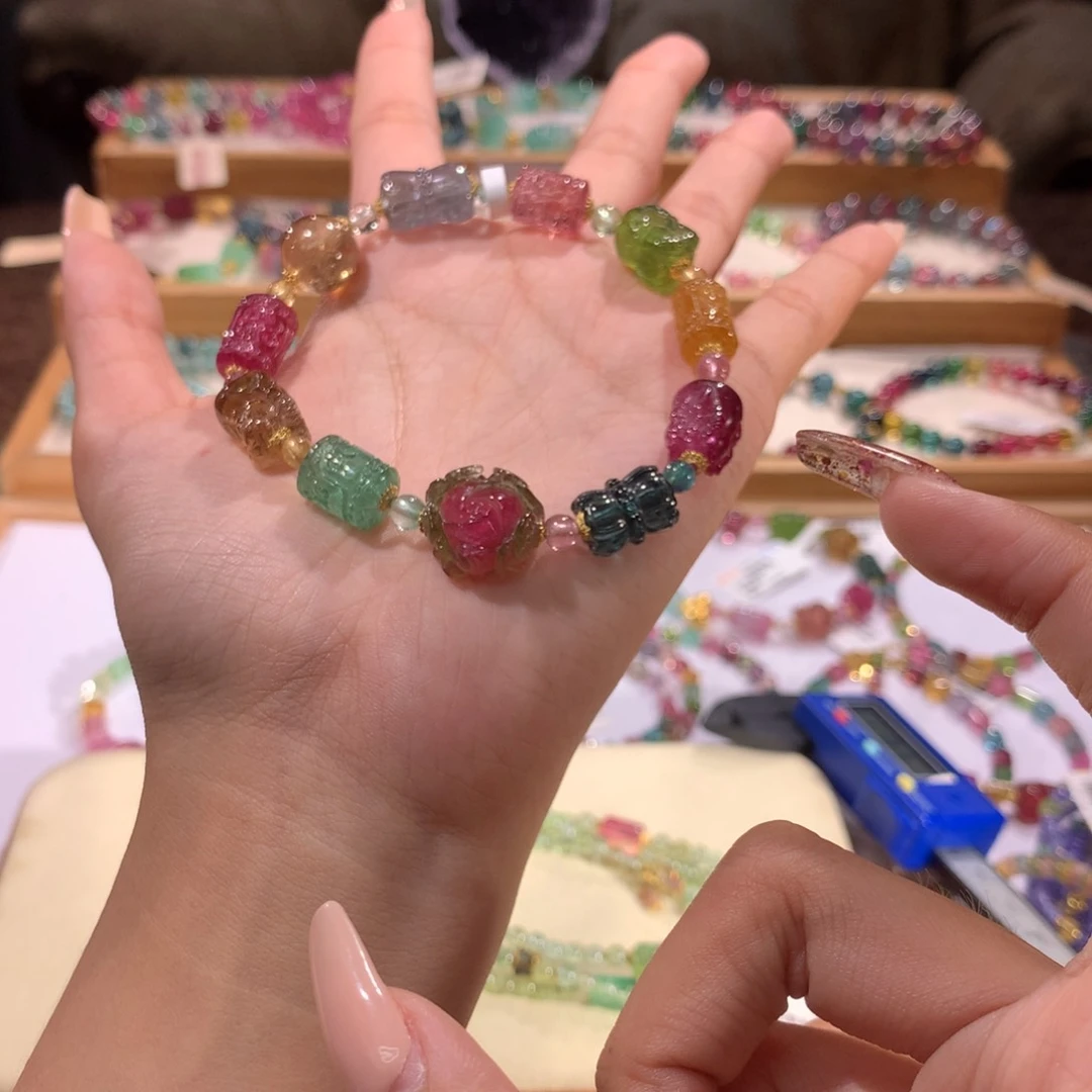 手链未镶嵌碧玺多样性发货其一