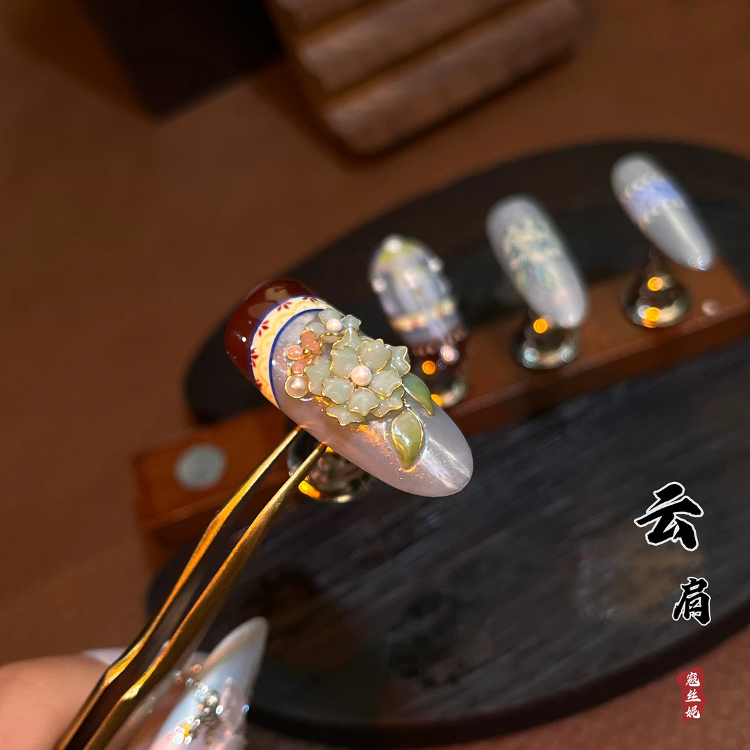 非遗系@【云肩】寇丝妮 纯手工穿戴式美甲