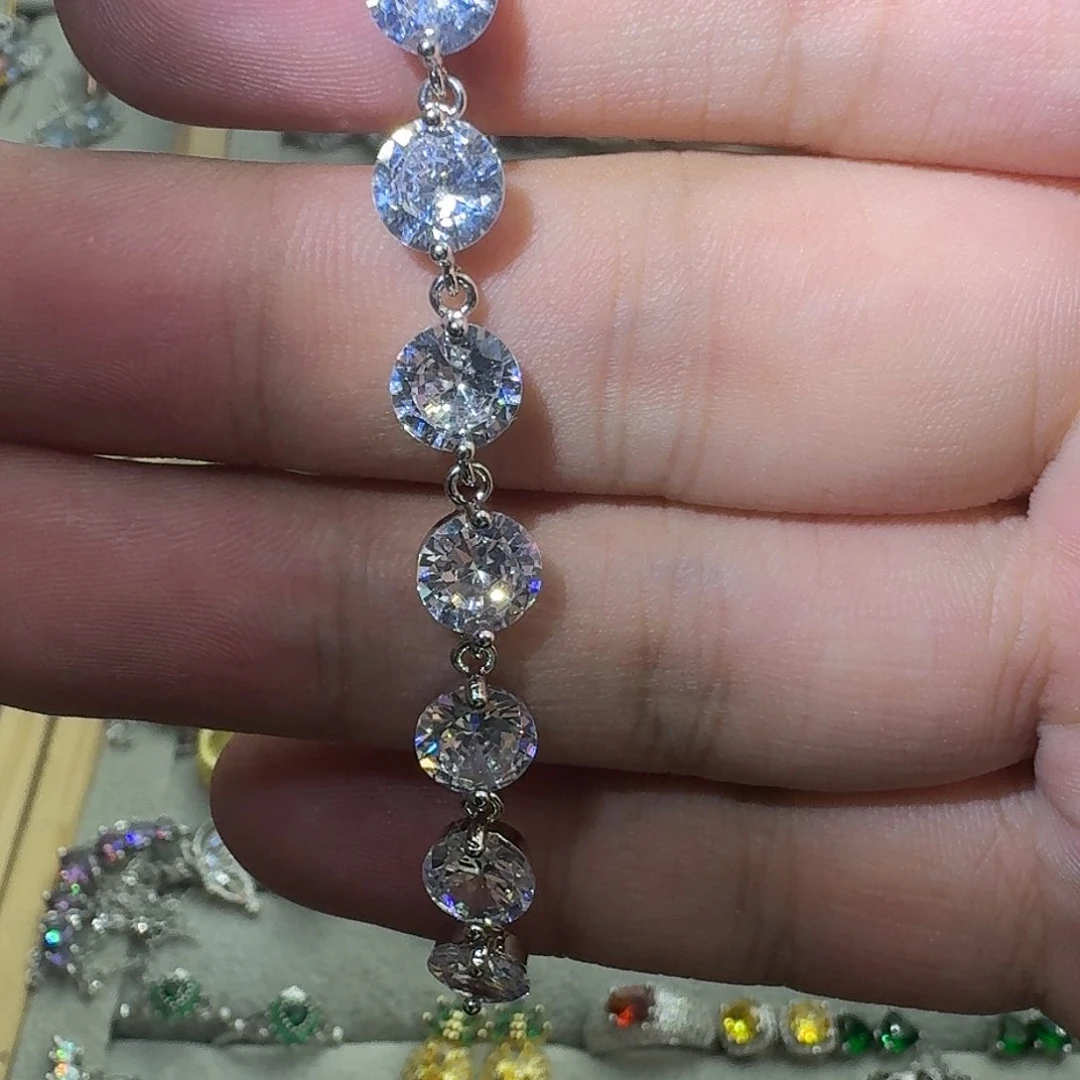 托帕石戒指银S925镶嵌