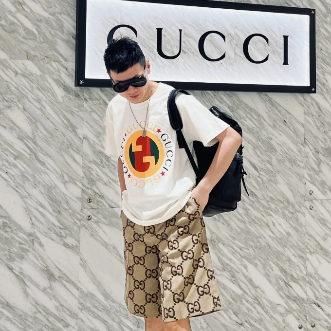 未使用 GUCCI/古驰 古驰Gucci 双G大标logo印花短袖男女同款