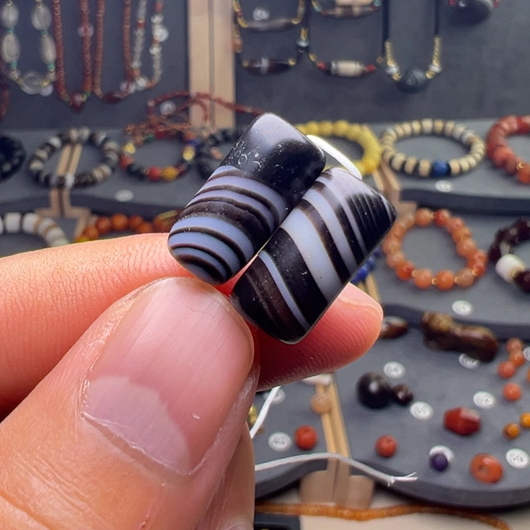 玛瑙/玉髓合金玛瑙对珠