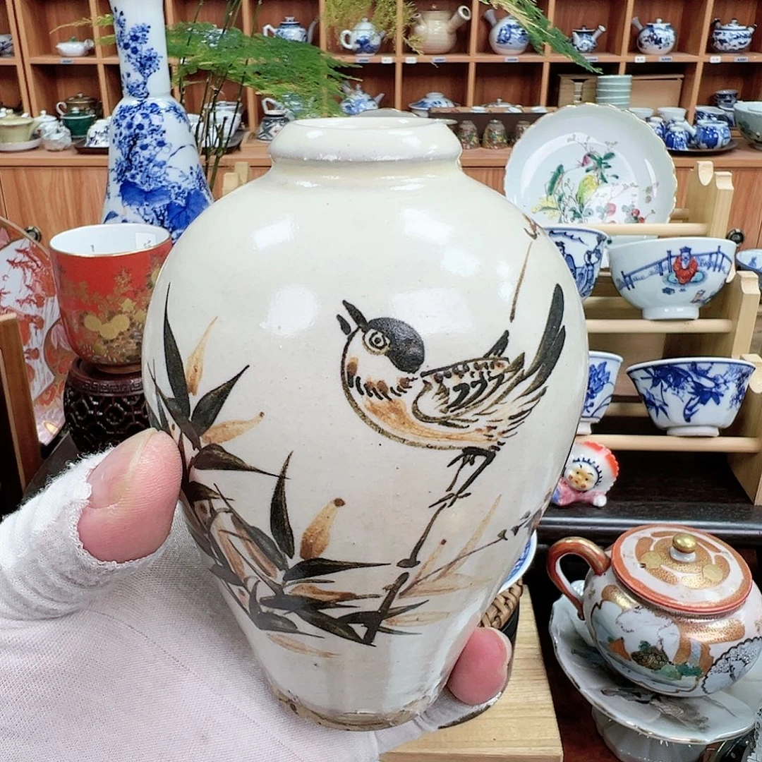 柴窑茶具茶壶茶杯小花瓶