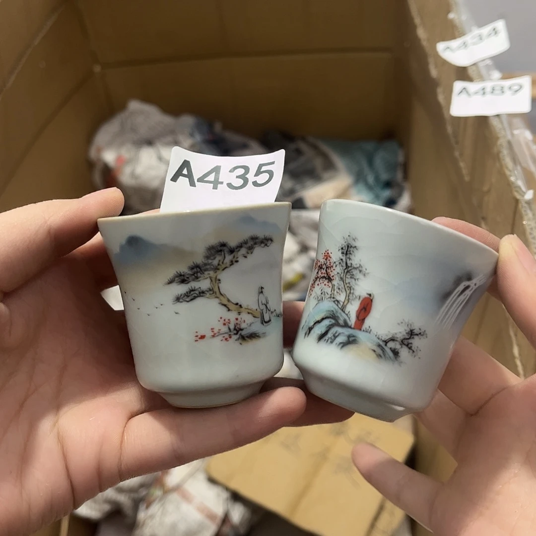 瓷片茶摆件工艺品摆件666