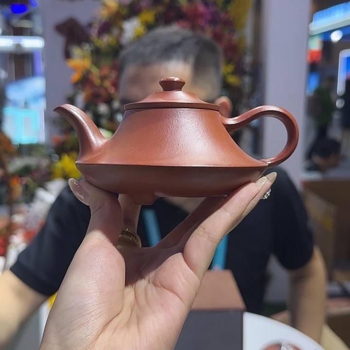 武***扬茶杯紫砂全手工 朱泥 云炉
