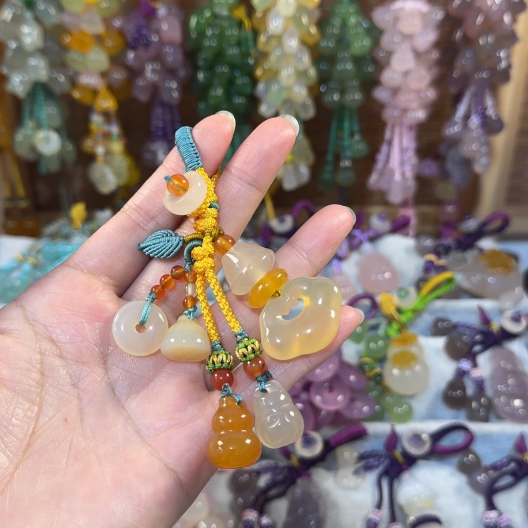 未镶嵌钥匙挂件玛瑙/玉髓