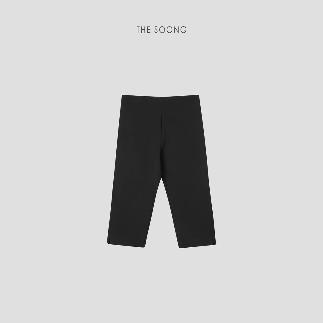 THESOONG|"以简驭繁"重磅罗马棉橡筋腰两片式七分打底裤HBKZ7382