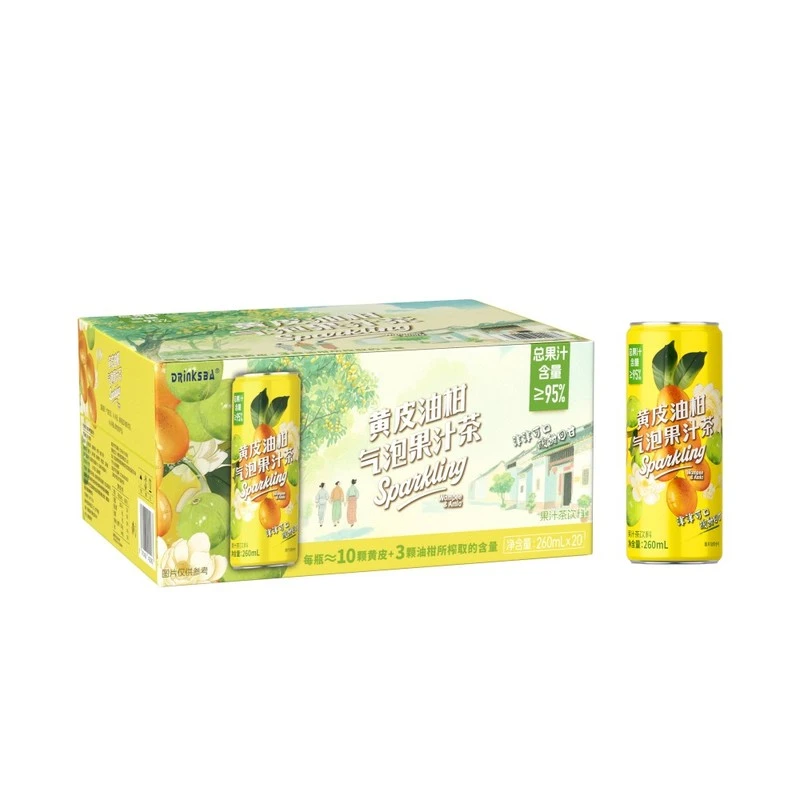 Drinksba 黄皮油柑气泡果汁茶260mL*20夏日必备饮品