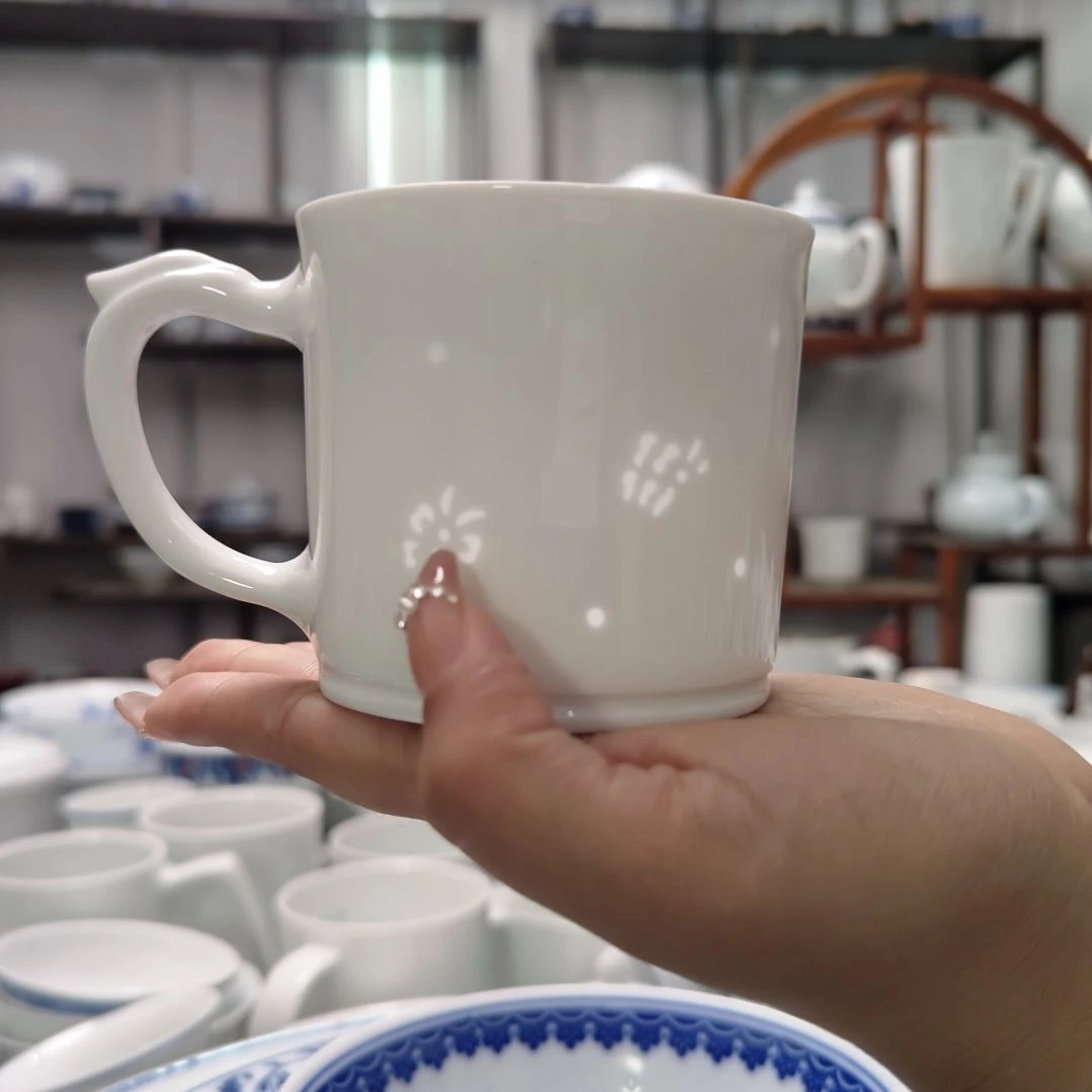 瓷丽丽花间白胎咖啡杯一个