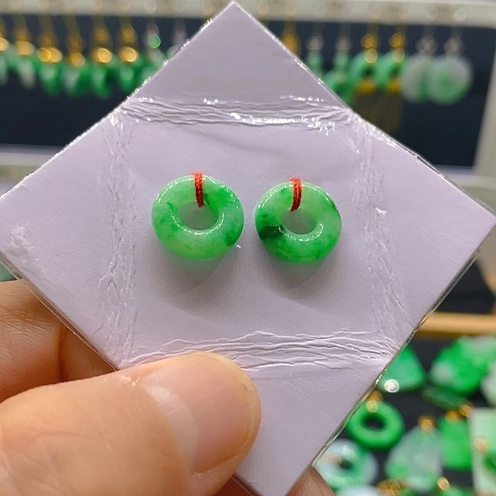 翡翠未镶嵌耳饰耳坠