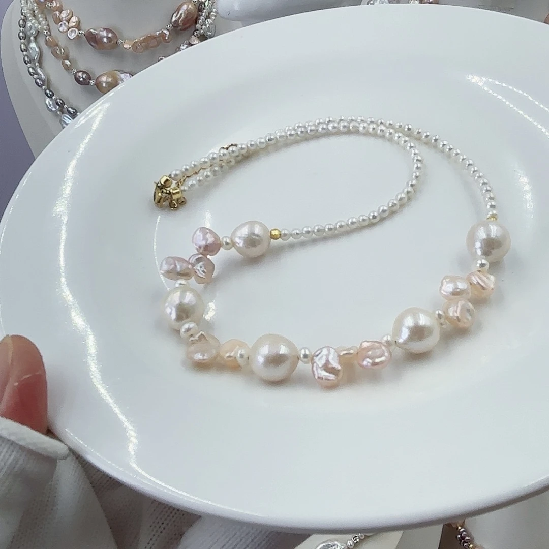 项链未镶嵌淡水珍珠孤品亏米清仓