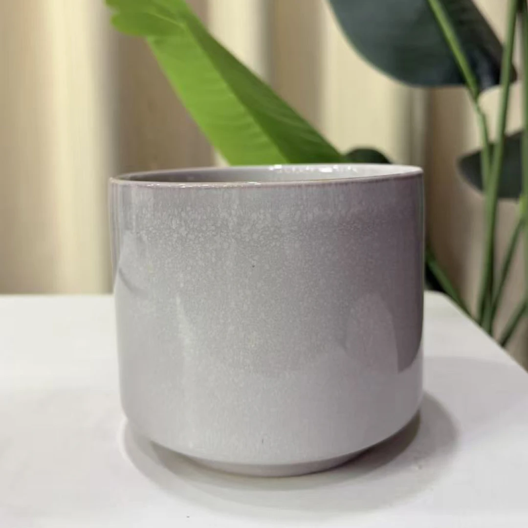 高12.5口14直筒北欧风格花盆适合发财树绿萝等多种绿植盆栽
