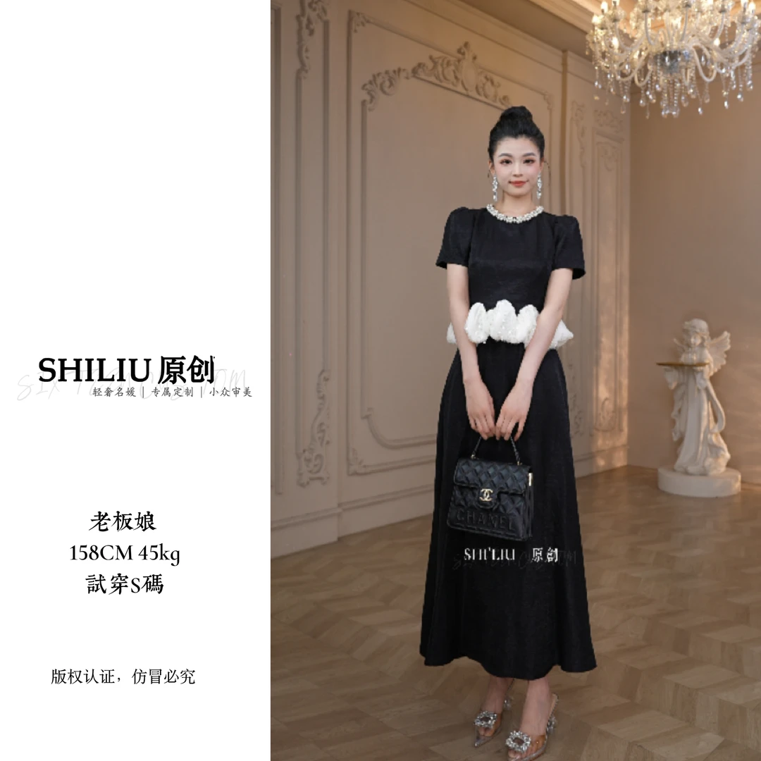 【十六原创】名媛遮肉显瘦云朵连衣裙百搭夏季45180