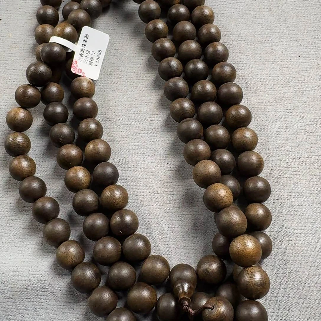 沉香香囊沉香952圆珠多圈卡12沉水级发一