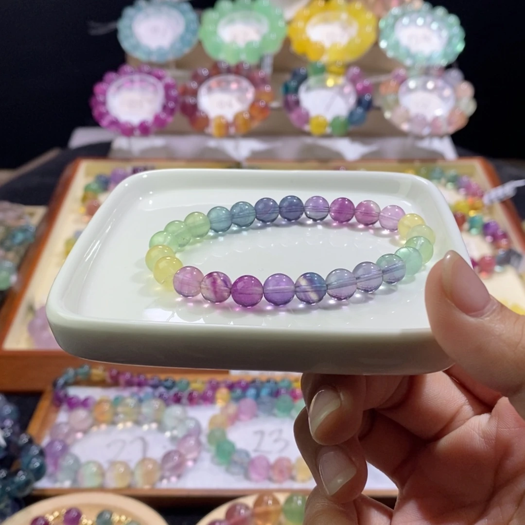 手链未镶嵌萤石彩虹渐变7+