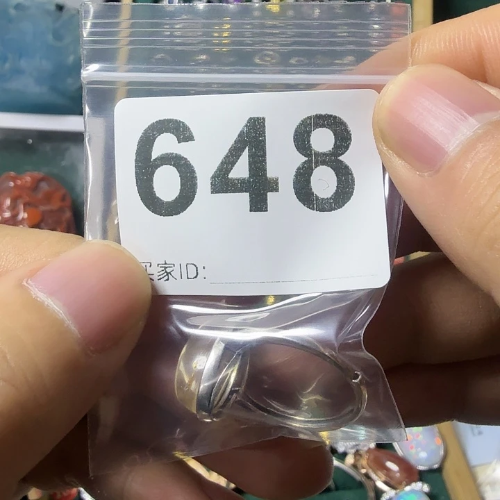 银S925镶嵌水晶戒指水晶戒指活口可调节