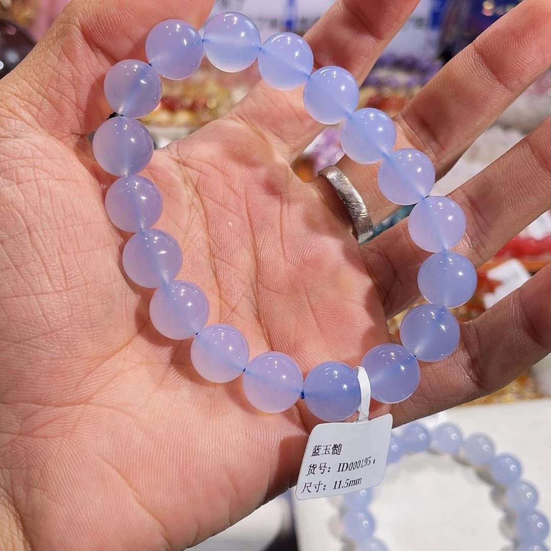 未镶嵌手链石英质玉蓝玉髓11.5mm