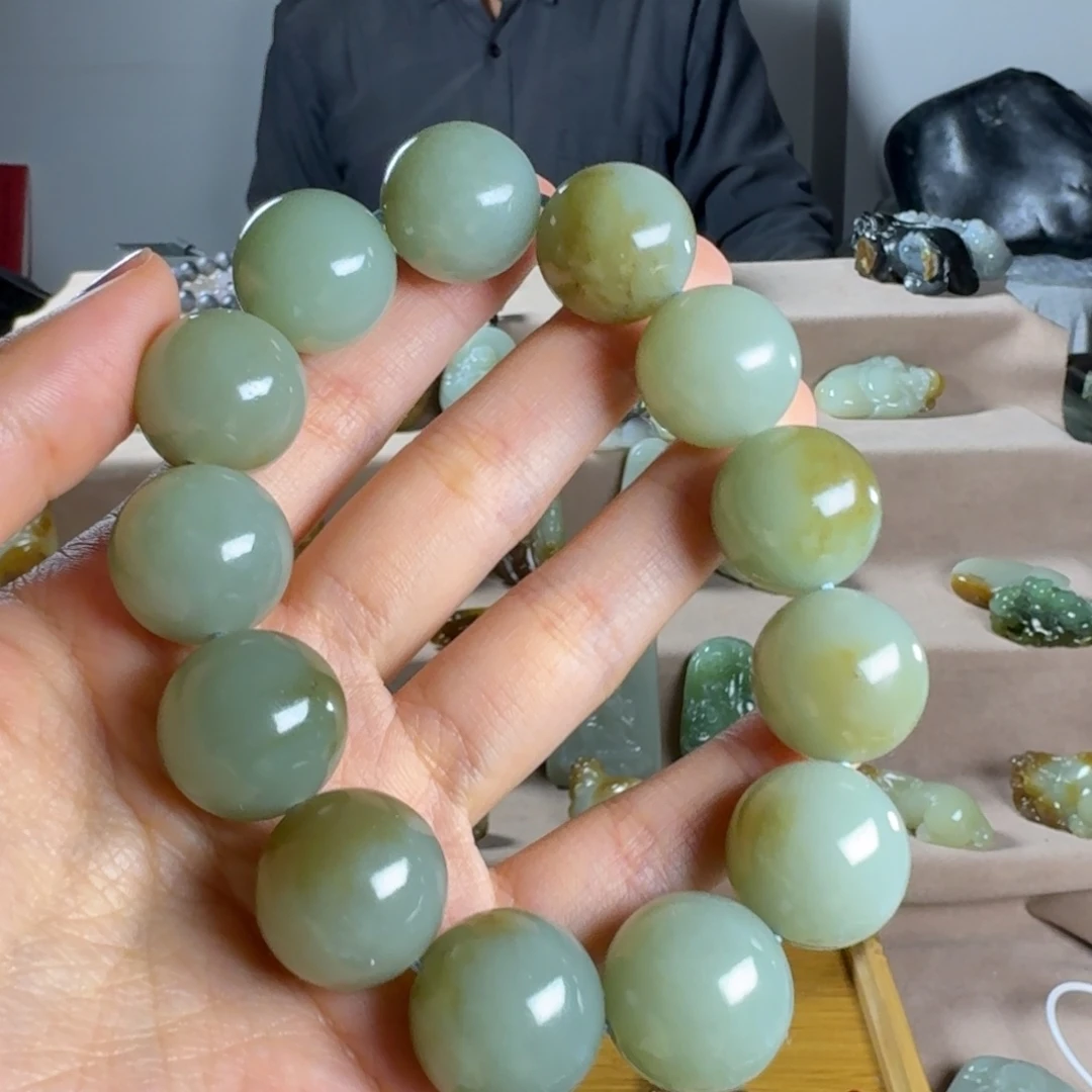 和田玉（糖玉）手链未镶嵌流*～