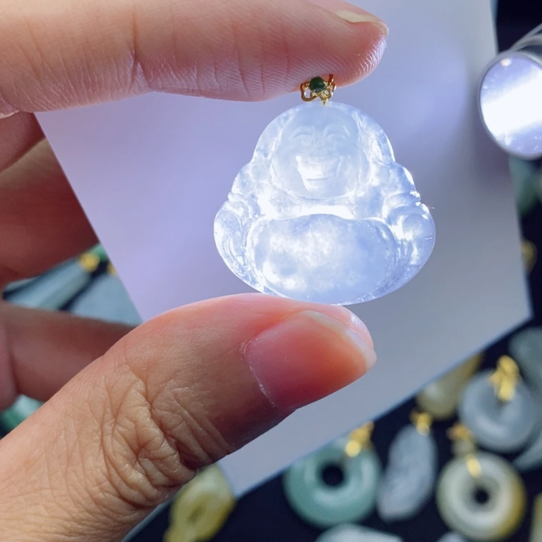 翡翠18K金镶嵌颈饰翡翠翡翠翡翠