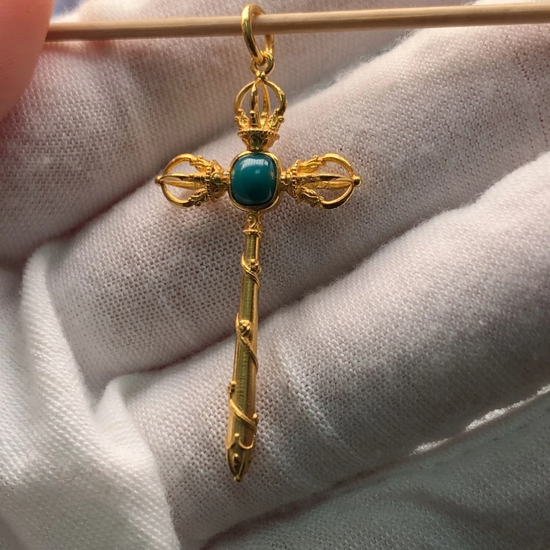 绿松石18K金镶嵌配饰