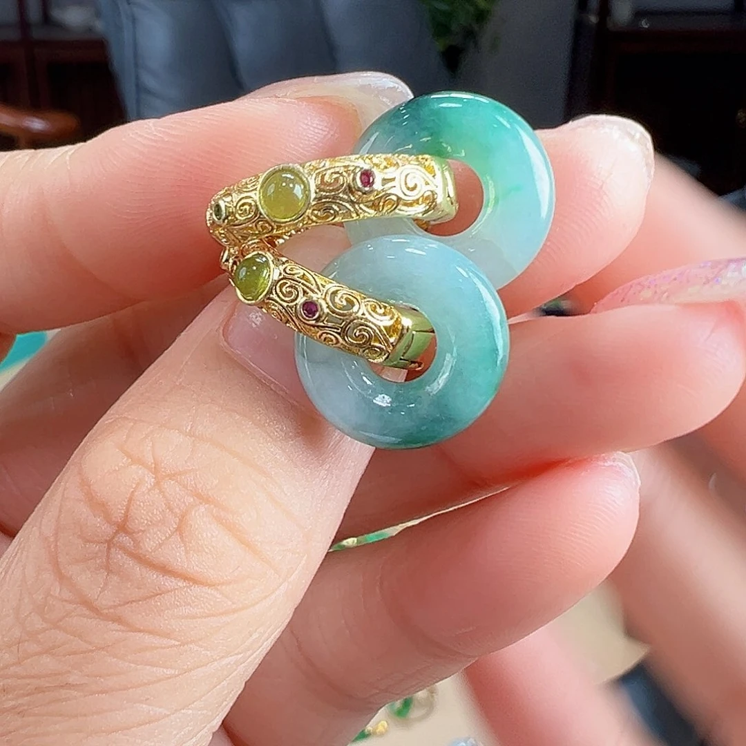 翡翠未镶嵌耳饰耳饰80