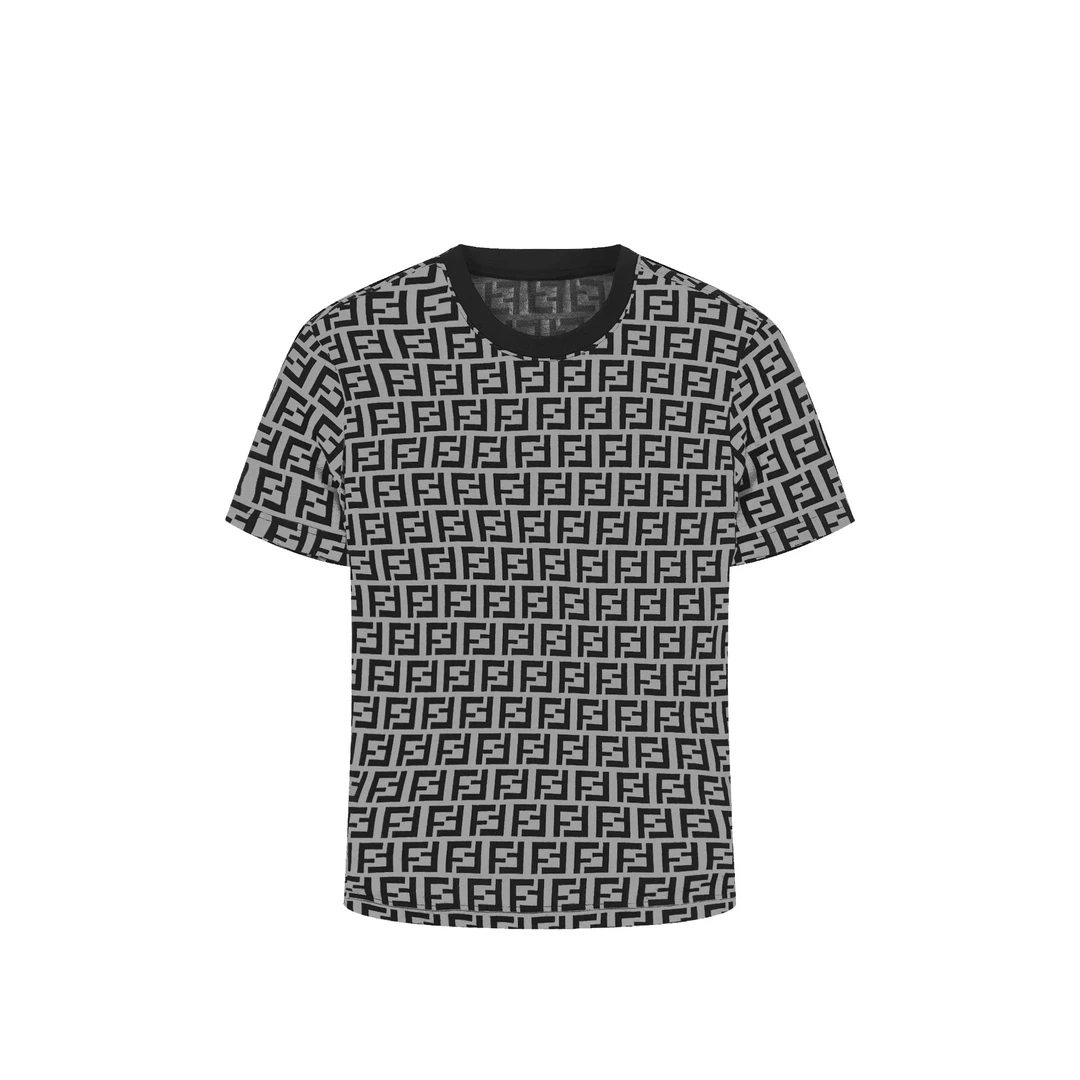 朗尼芬迪夏季女士新款透气数码满印印花短袖T恤7316170330