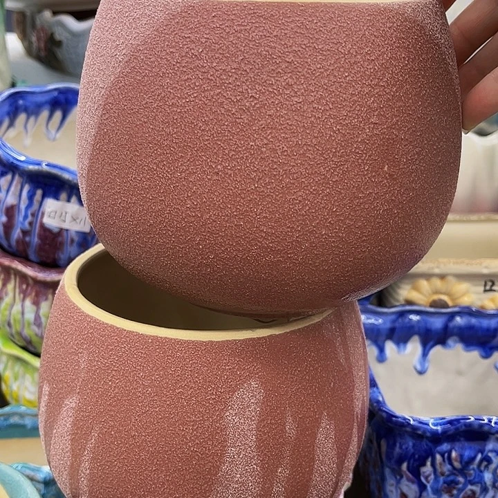 多肉绿植陶瓷花盆9.9包邮，有孔