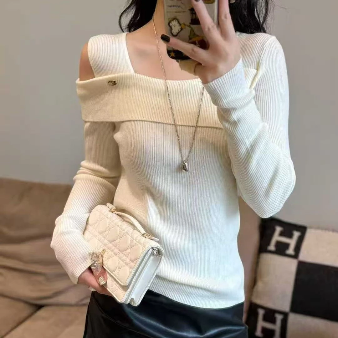 628美肩针织打底衫