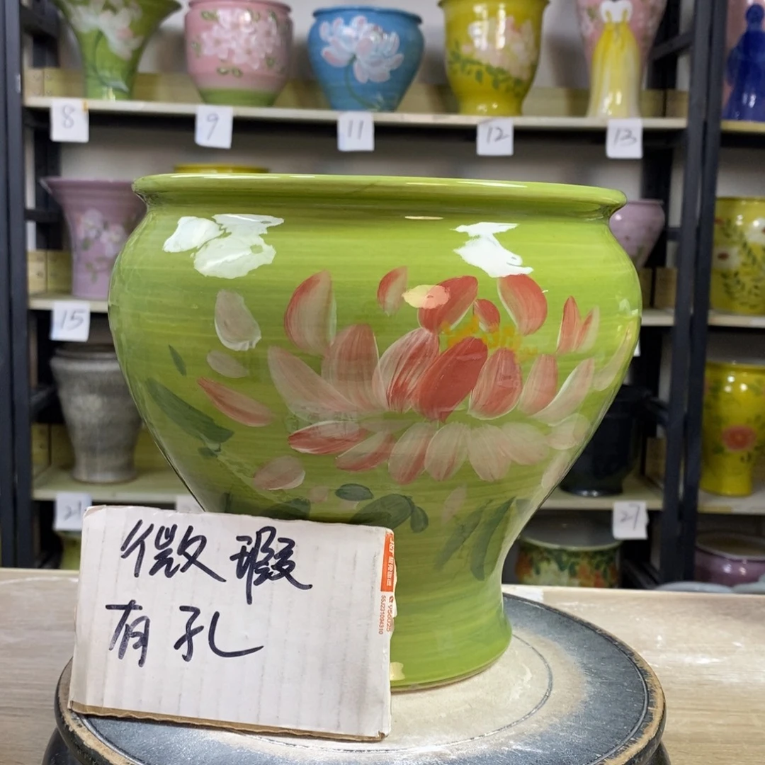 景德镇手工手绘陶瓷花盆