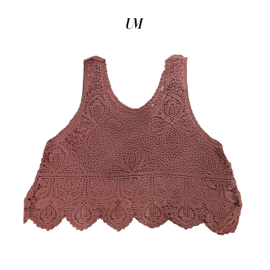 【U.M】如梦令无袖棉线针织镂空圆领马甲