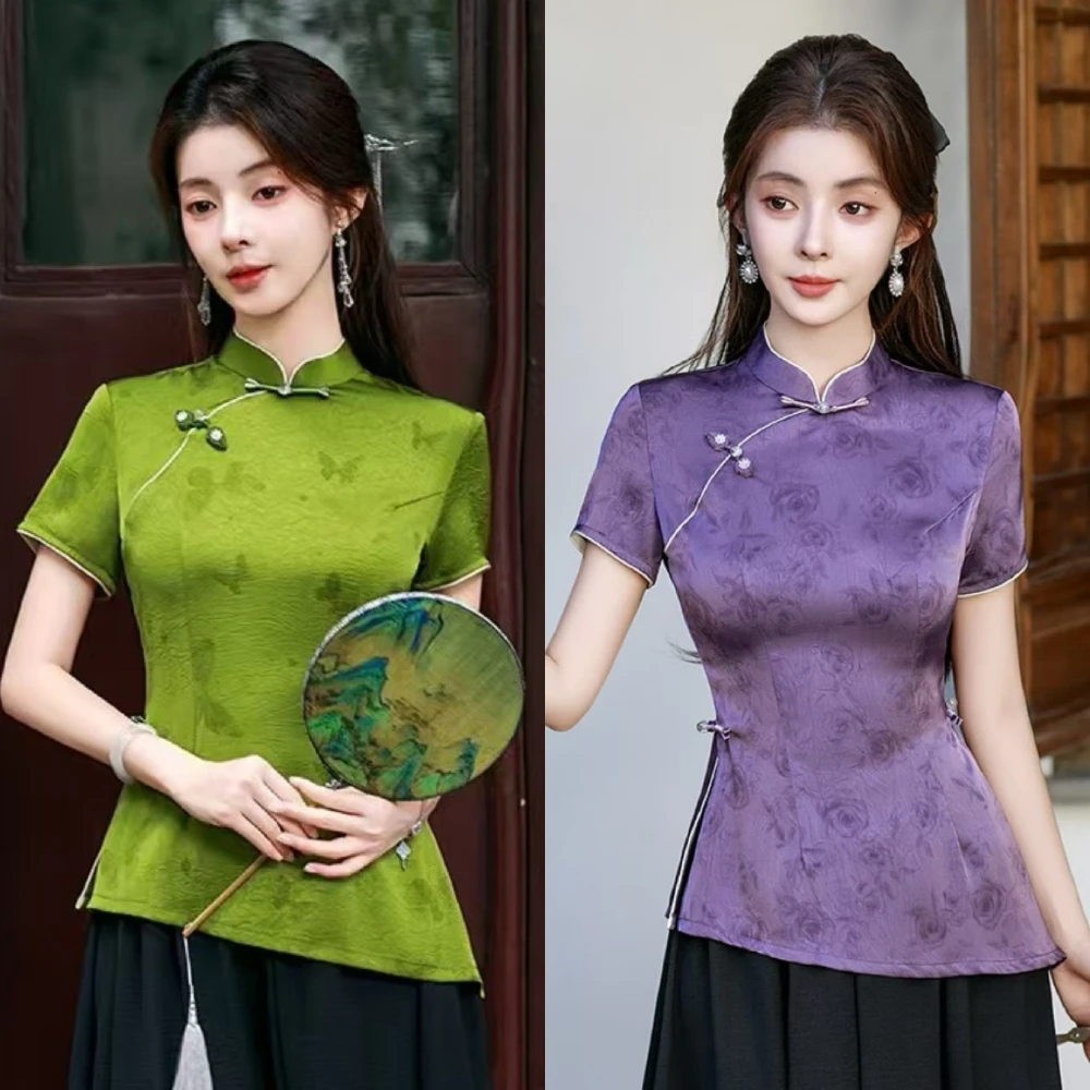 【苏如意】衣长60新款遮肉显瘦减龄国风旗袍上衣