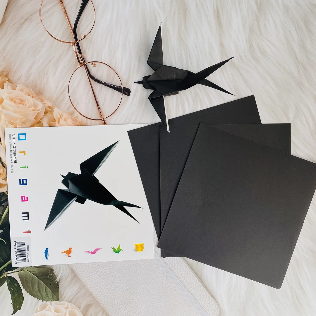 燕子折纸手工儿童幼启蒙高级折纸剪纸动物纸飞机立体纸飞机专用纸