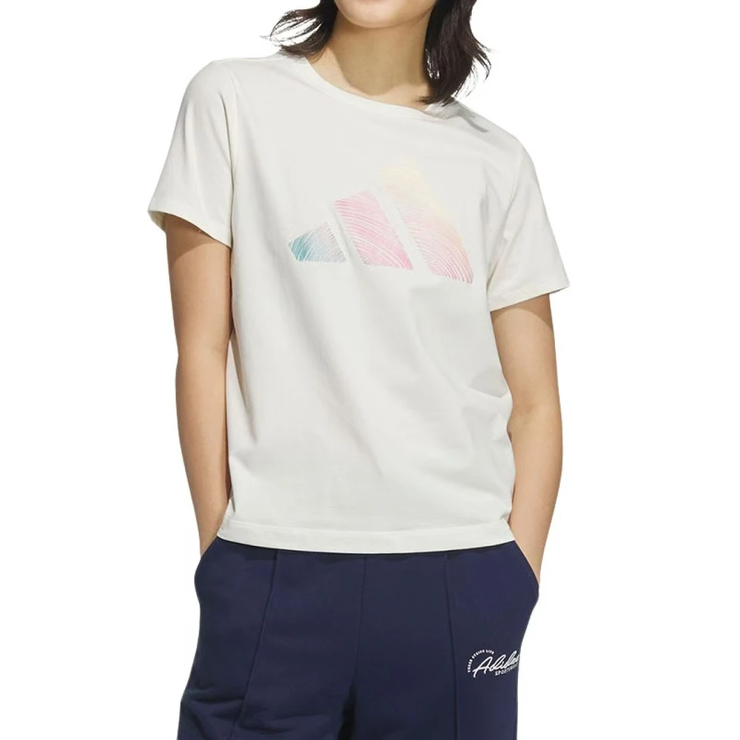 阿迪达斯/adidas女子夏季运动舒适短袖 JL6284