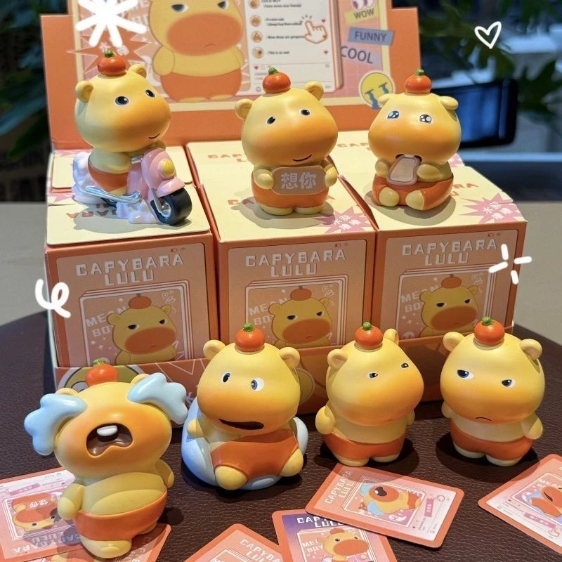 水豚玩具噜噜盲盒摆件手办周边玩偶生日礼物创意装饰摆件伴手礼物
