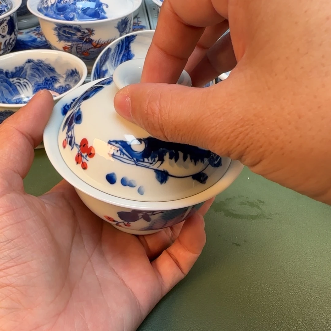 纯手工纯手绘茶具石头73