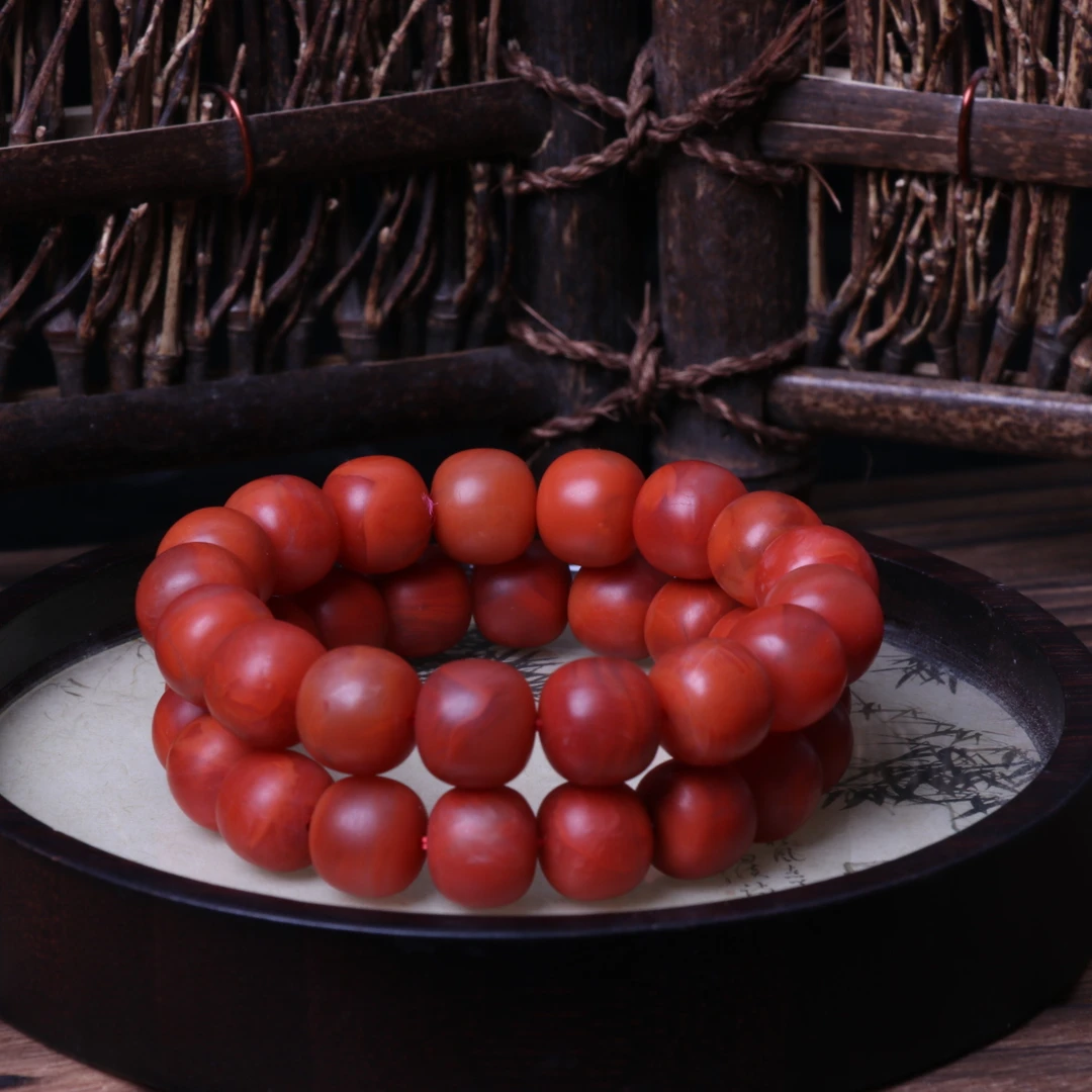 【蚂蚁珠宝】南红玛瑙12mm左右老型珠手串一条2N789（多样性发其一）