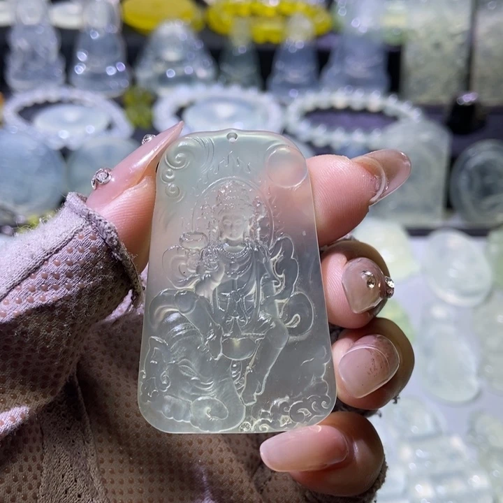 岫玉未镶嵌普贤菩萨吊坠