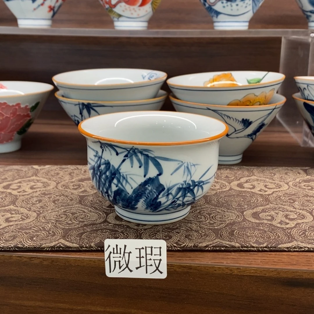 釉下彩老陶泥手工绘制