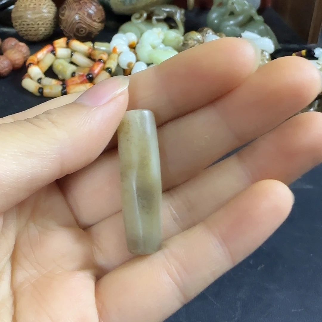 和田玉未镶嵌挂件槐**四