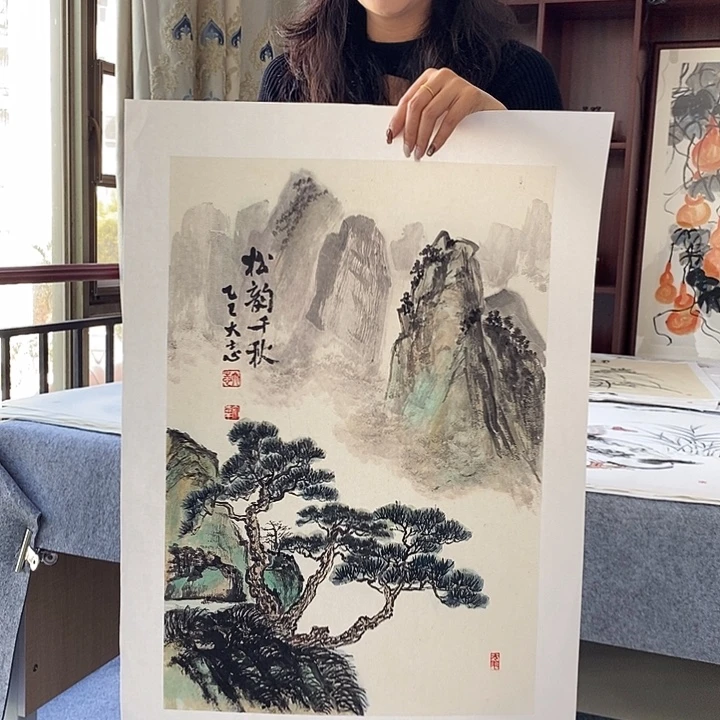 国画纯手绘国画写意作品43*63cm