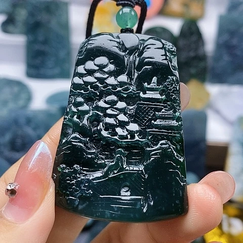 不***名定制翡翠未镶嵌山水