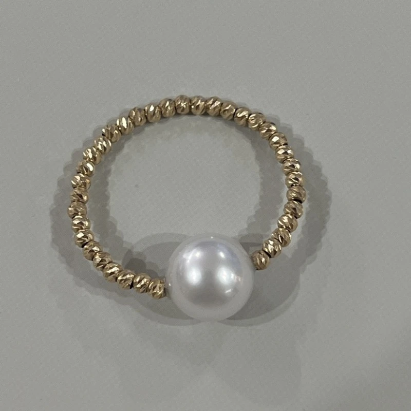 WANT YA太雅珠宝18K金镶嵌AK珍珠戒指6-7mm