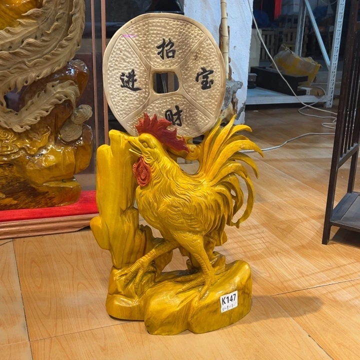 冠***事柏木（崖柏）公鸡居家摆件
