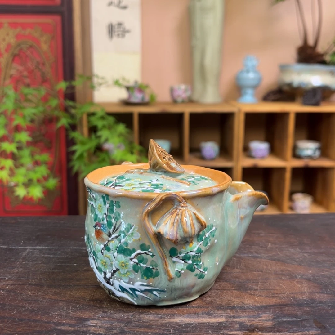 杯柴烧手工手绘陶瓷