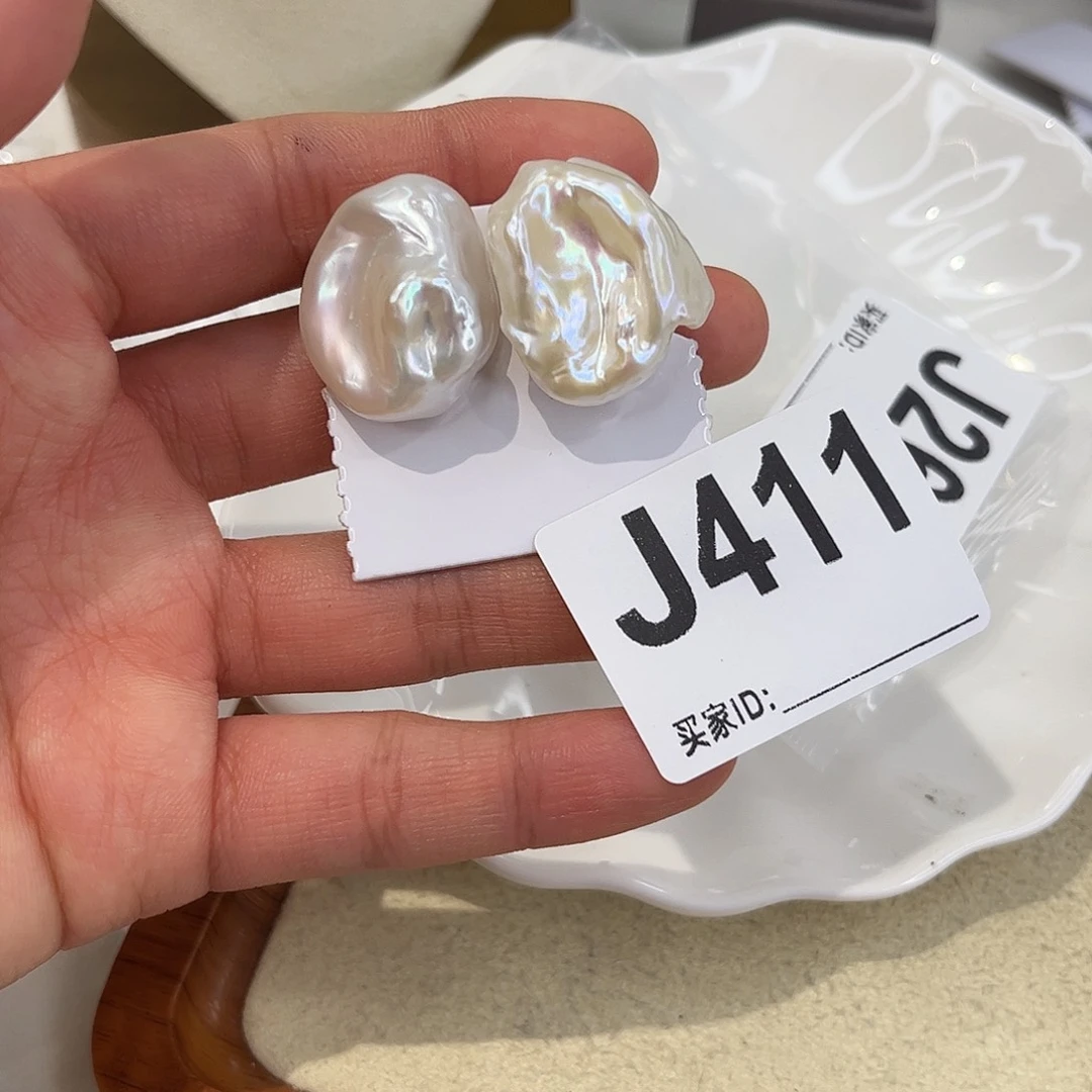 银S925镶嵌淡水珍珠耳饰